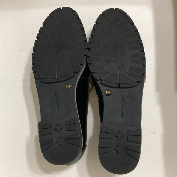 🔳 Alex Marie 🔳 Black Patent Leather Loafers with Pearl Accents  Size 9.5 - Picture 9 of 13
